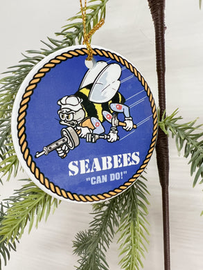 Ceramic Military Ornament - SeaBees