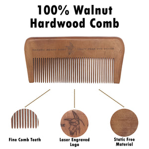 Badass Wood Beard Comb