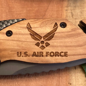 Air Force Engraved Pocket K-nife