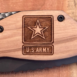 Army Engraved Pocket K-nife