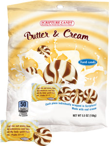 Butter & Cream Hard Candy 5.5 Ounce Bag, 25 Pieces