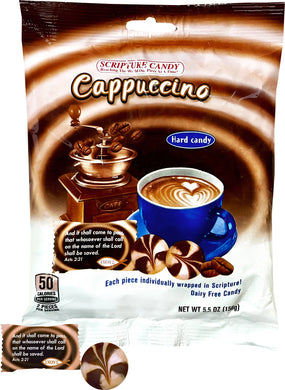 Coffee Cappuccino Flavored Hard Candy 5.5oz Bag, 25 Pieces