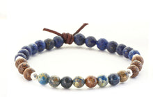 Load image into Gallery viewer, LIVE SIMPLY MINI BRACELET - AZURITE | WOOD DIFFUSER BRACELET