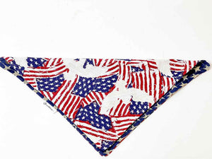 American Flag Reversible Dog Bandana - XXL