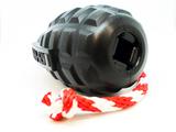 Load image into Gallery viewer, GRENADE  CHEW TOY, TREAT DISPENSER, REWARD TOY, TUG TOY - Large - Black/Blue/Red