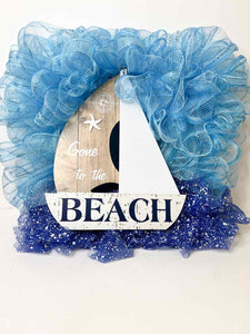 Beach Wreath with Sailboat
