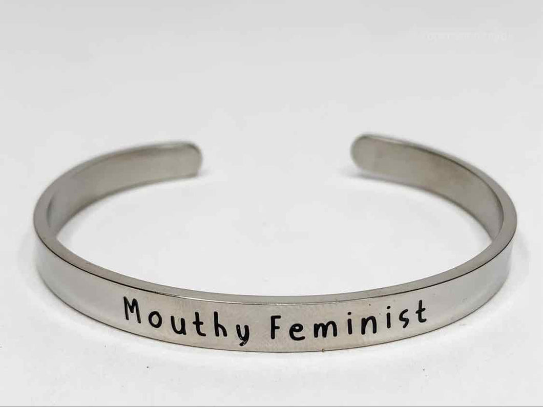 Mouthy Feminist - Cuff Bracelet