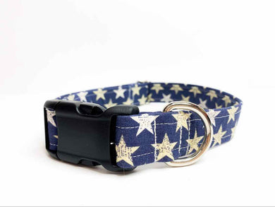 Vintage Stars Buckle Dog Collar - Medium