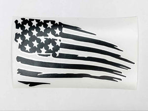 Distressed American Flag Vinyl Decal - Blue