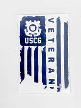 Load image into Gallery viewer, USCG Veteran Vinyl Decal - Bright Pink