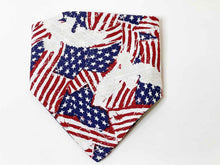 Load image into Gallery viewer, American Flag Reversible Dog Bandana - 4X