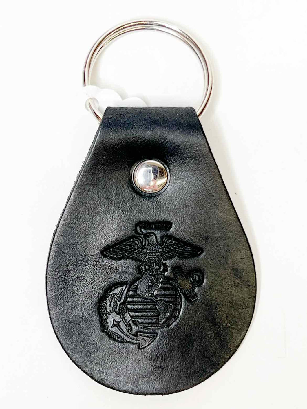 Marine Corps Logo Leather Key Chain