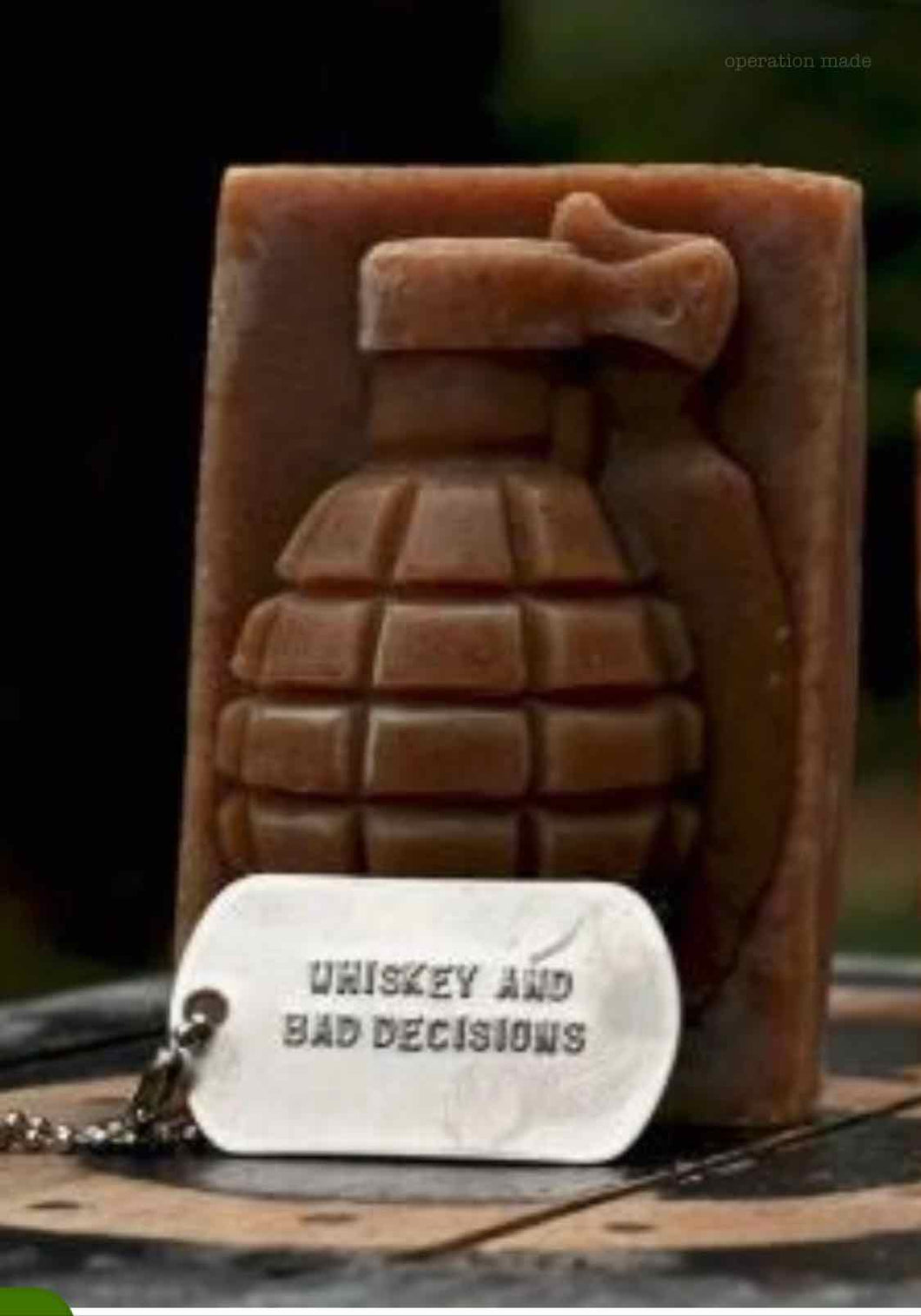 Whiskey and Bad Decisions Grenade Soap