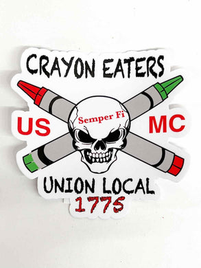 USMC Crayon Eaters Sticker - Large