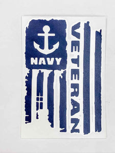 Navy Veteran Vinyl Decal - Pink Camo