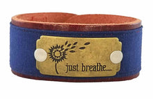 Load image into Gallery viewer, Just Breathe Leather Bracelet