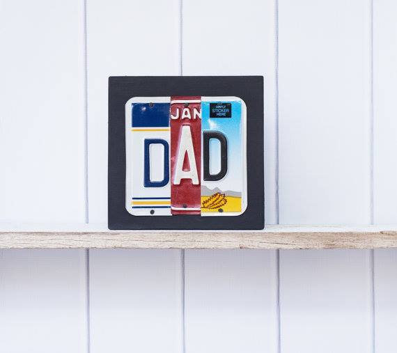 DAD by Unique Pl8z  Recycled License Plate Art - Unique Pl8z