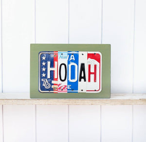 HOOAH by Unique Pl8z  Recycled License Plate Art - Unique Pl8z