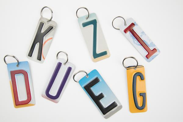 License Plate Key Chain - You Pick the Letter