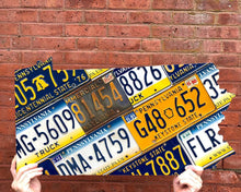 Load image into Gallery viewer, CUSTOM LARGE STATE SHAPE  Recycled License Plate Art - Unique Pl8z