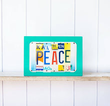 Load image into Gallery viewer, PEACE by Unique Pl8z  Recycled License Plate Art - Unique Pl8z