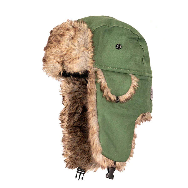 Fleece Lined Trapper Hats - OD GREEN