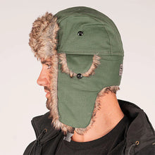Load image into Gallery viewer, Fleece Lined Trapper Hats - OD GREEN