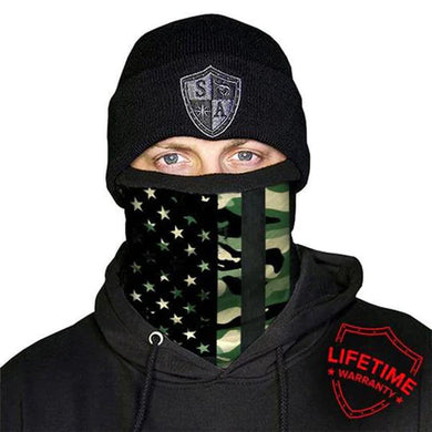 Fleece Lined Face Shield - Patriot Camo
