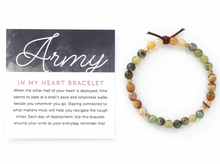 Load image into Gallery viewer, In My Heart Mini Bracelet - Army | Military Bracelet