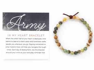In My Heart Mini Bracelet - Army | Military Bracelet