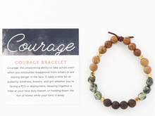 Load image into Gallery viewer, COURAGE - GREEN | MILITARY TRIBUTE BRACELET