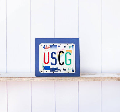 USCG by Unique Pl8z  Recycled License Plate Art - Unique Pl8z