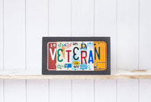 Load image into Gallery viewer, VETERAN by Unique Pl8z  Recycled License Plate Art - Unique Pl8z