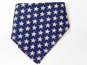 American Flag Reversible Dog Bandana - XSmall