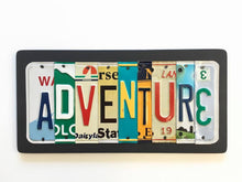Load image into Gallery viewer, ADVENTURE by Unique Pl8z  Recycled License Plate Art - Unique Pl8z