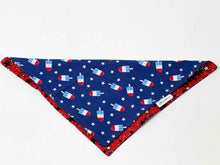 Load image into Gallery viewer, Popsicle Reversible Dog Bandana - XS