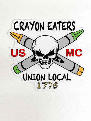 USMC Crayon Eaters Sticker - Small
