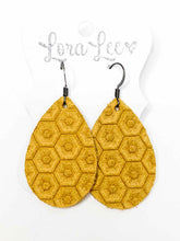 Load image into Gallery viewer, Mustard Leather Earrings