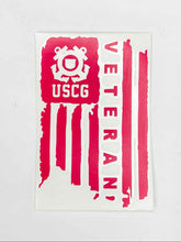 Load image into Gallery viewer, USCG Veteran Vinyl Decal - Black