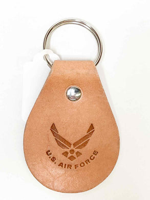 Air Force Leather Key Chain - Brown