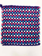 Load image into Gallery viewer, Trivet Hot Pad - Purple/Blue/Pink/White