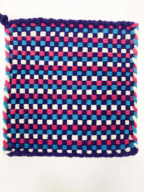 Trivet Hot Pad - Purple/Blue/Pink/White