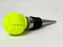 Load image into Gallery viewer, Paracord Wine Stopper - Safety Yellow