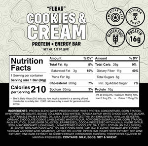 Cookies & Cream Protein Energy Bar