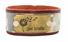 Load image into Gallery viewer, Just Breathe Leather Bracelet
