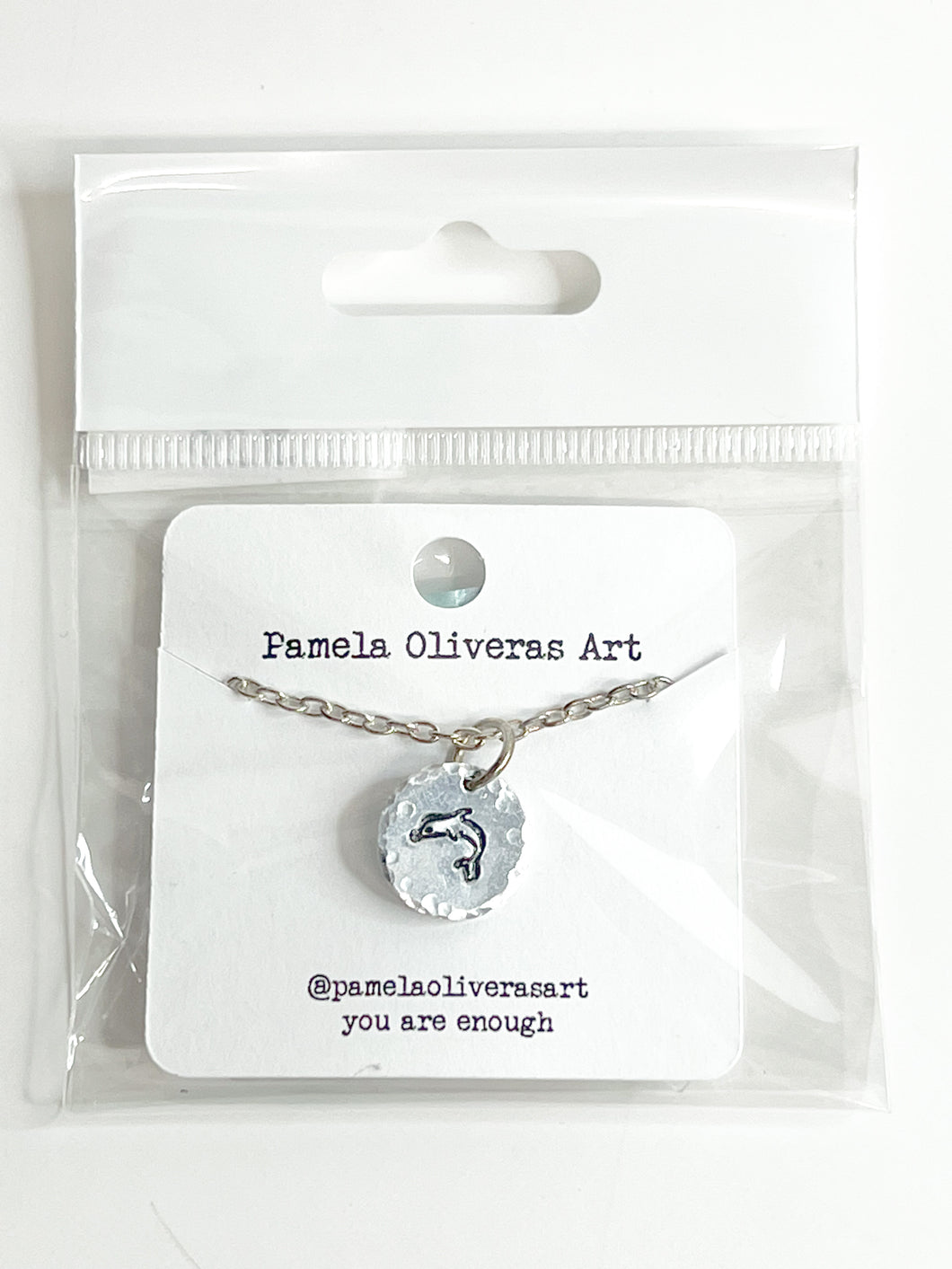 Dolphin Stamped Necklace - 18