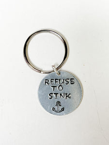 Refuse to Sink Key Chain