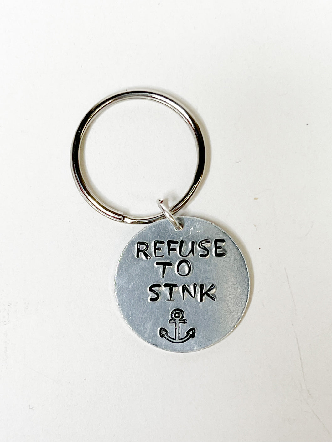 Refuse to Sink Key Chain