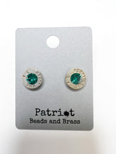 Load image into Gallery viewer, Bullet Primer Stud Earrings - Emerald