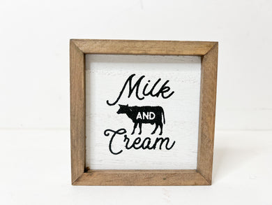 Milk & Cream mini Wood Frame